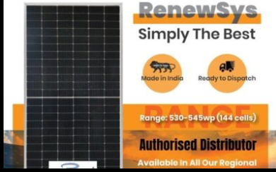 Discover a Trusted RenewSys Solar Panel Dealer Near You at Wholesolar.co.in