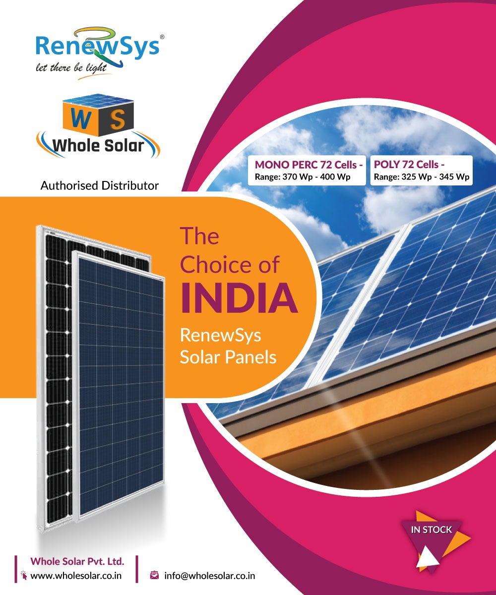 Get the Best Deals on RenewSys Solar Panels Price in India at