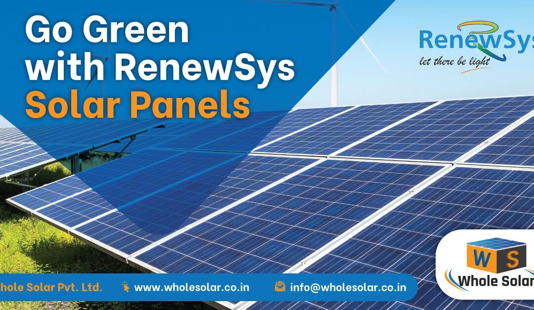 Go Green with RenewSys Solar Panels in India, Available at Wholesolar.co.in