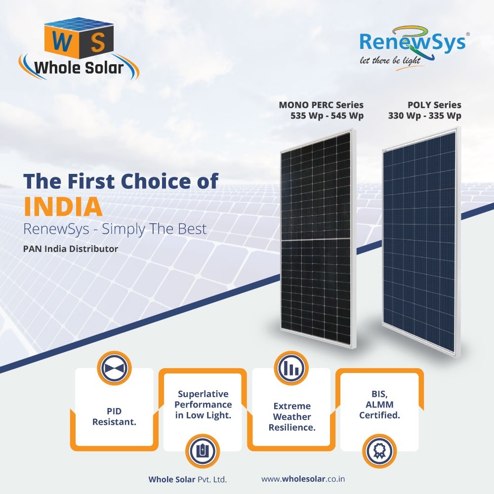 renewSys solar panels