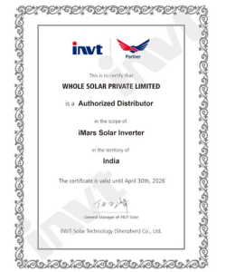 INVT Distribution Certificate of WSPL