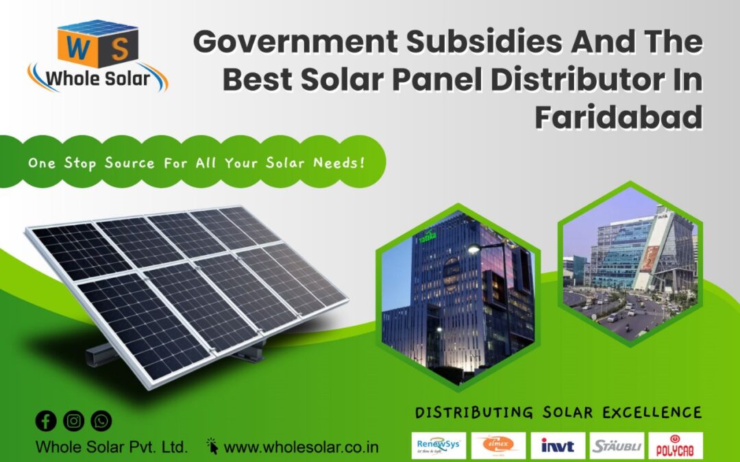 Government Subsidies And The Best Solar Panel Distributor In Faridabad